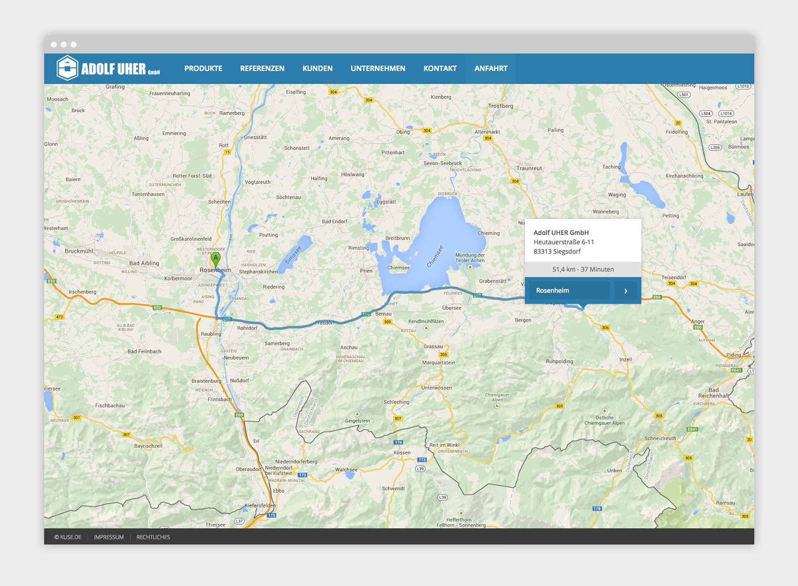 Adolf Uher Website Anfahrt