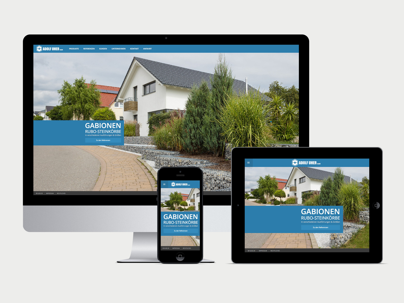 Adolf Uher Website Startseite responsive