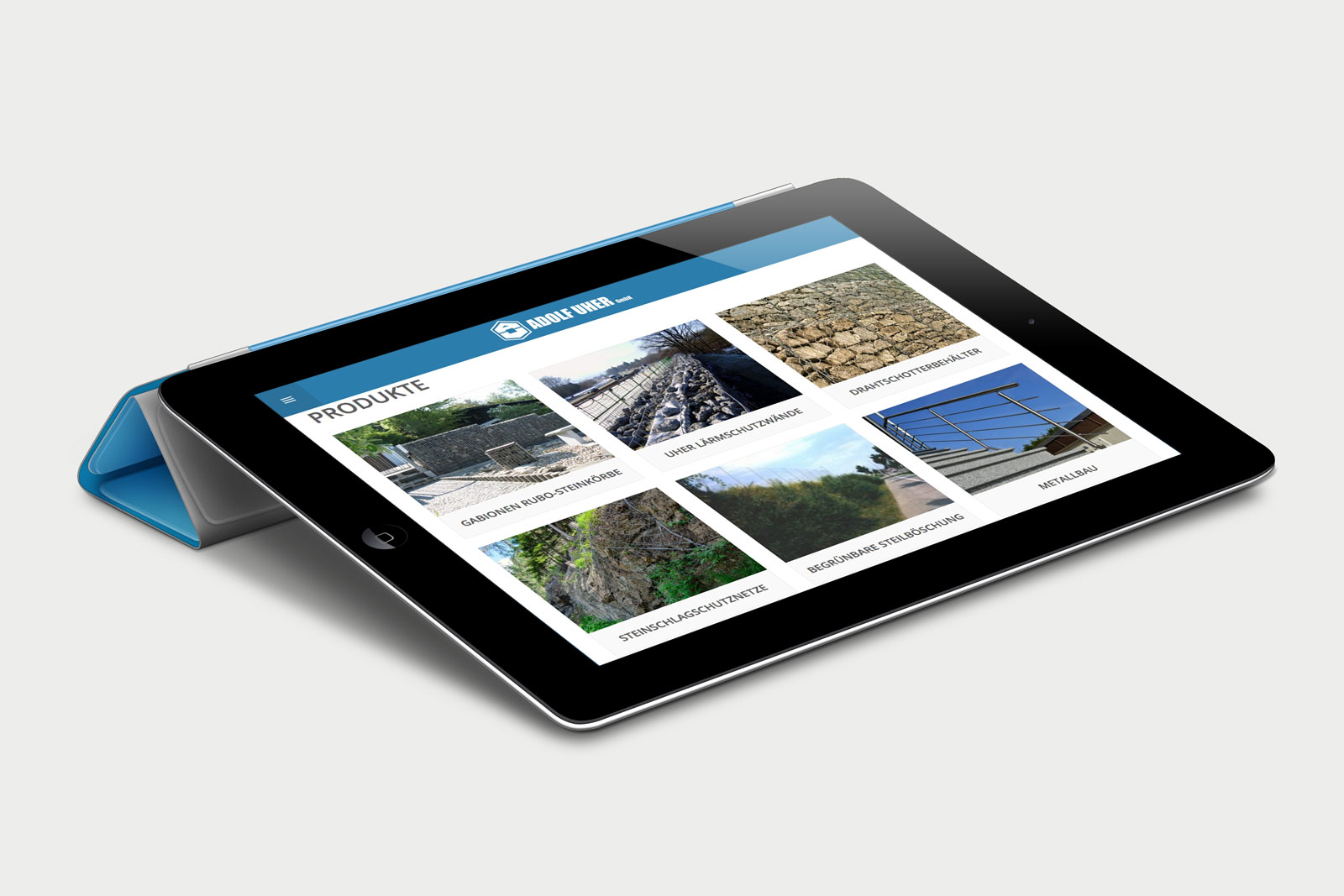 Adolf Uher Website Produkte responsive