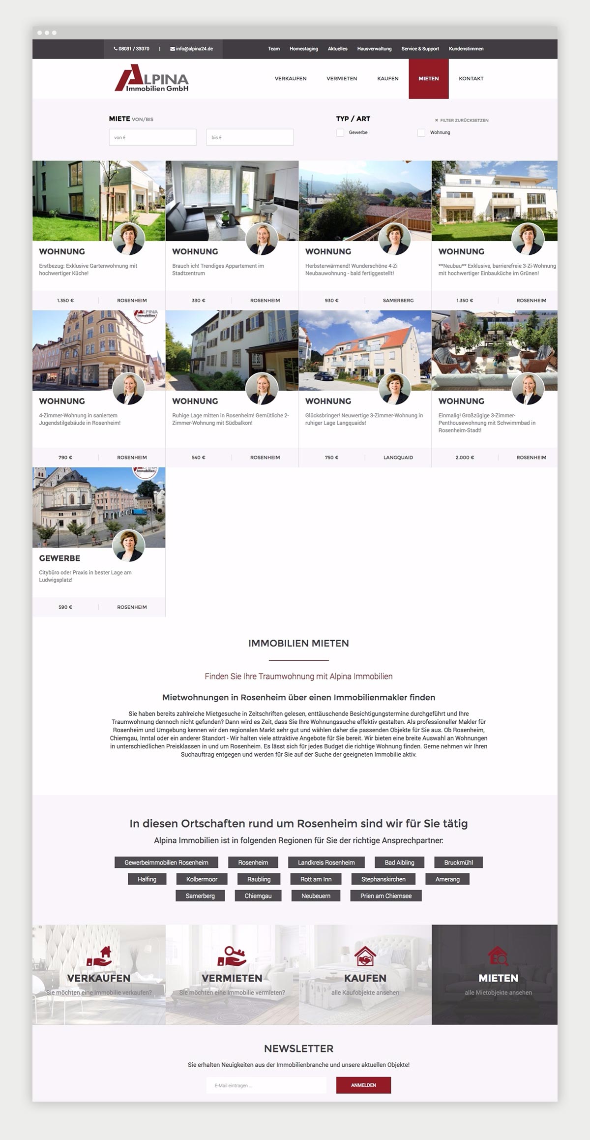 Darstellung der Contentseiten in Safari