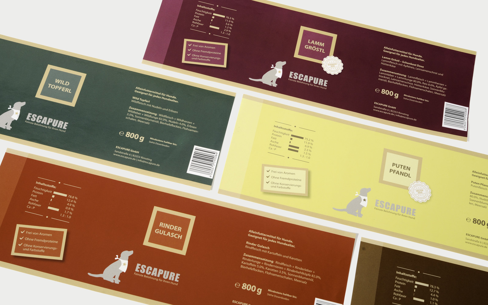 Etiketten Verpackungsdesign 