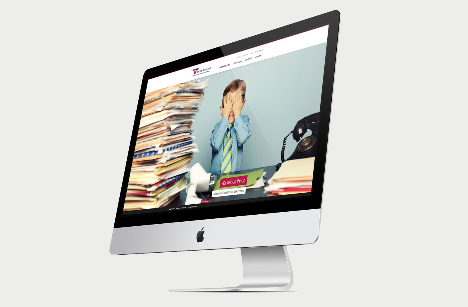 Truna Treuhand Website Übersichtseite