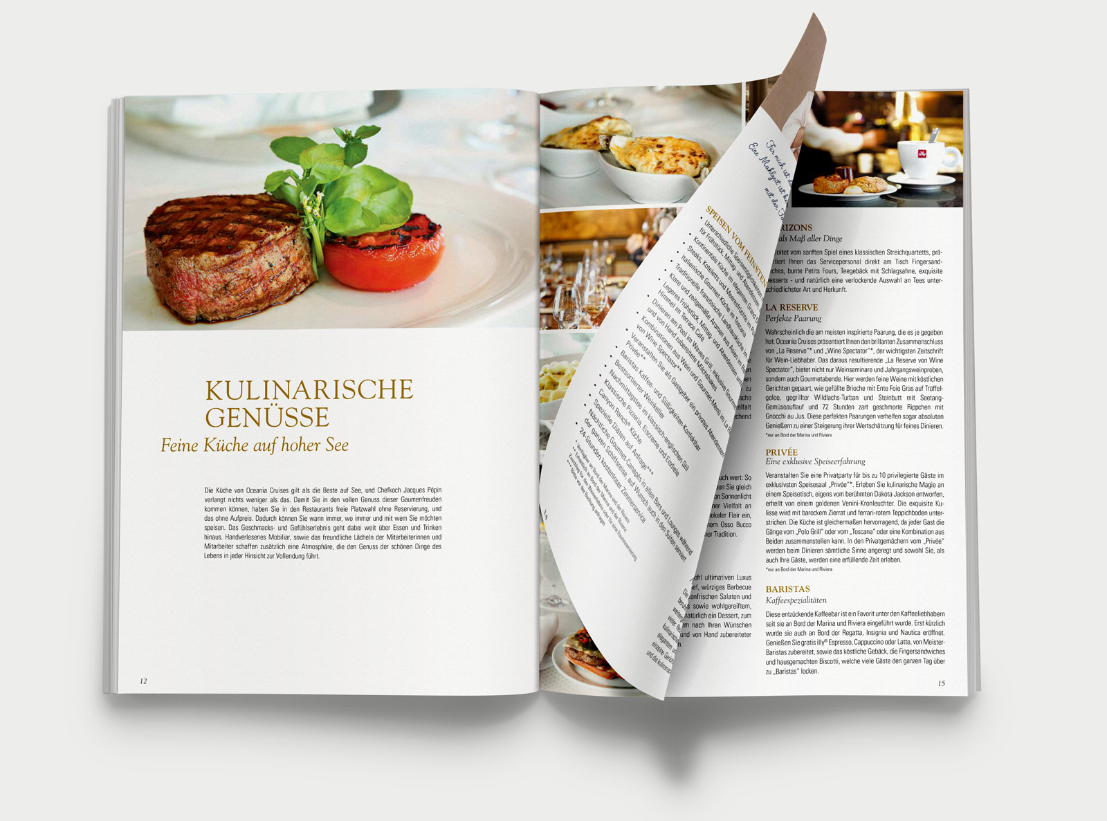 Oceania Cruises Kreuzfahrten Katalog Kulinarik