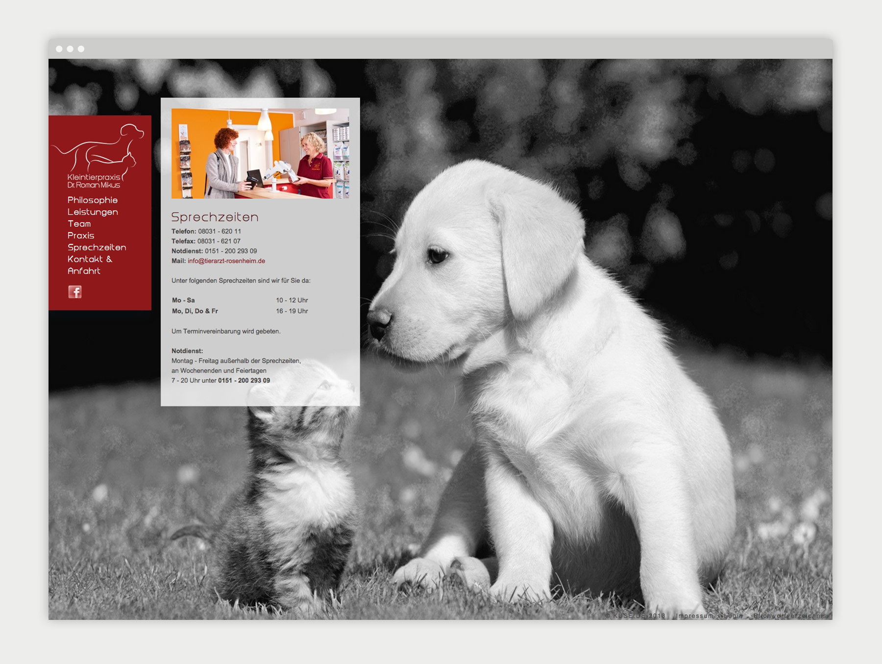 Kleintierpraxis Dr. Roman Mikus Website Sprechzeiten