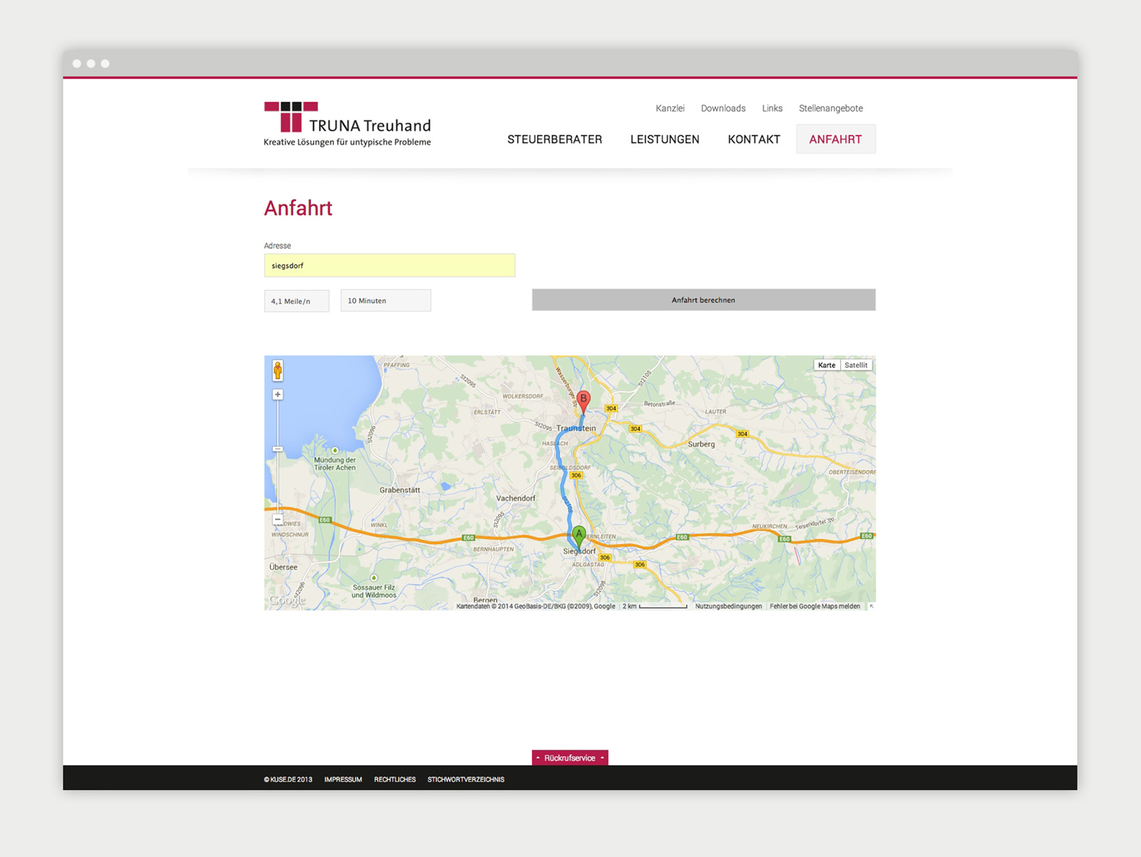 Truna Treuhand Anfahrt