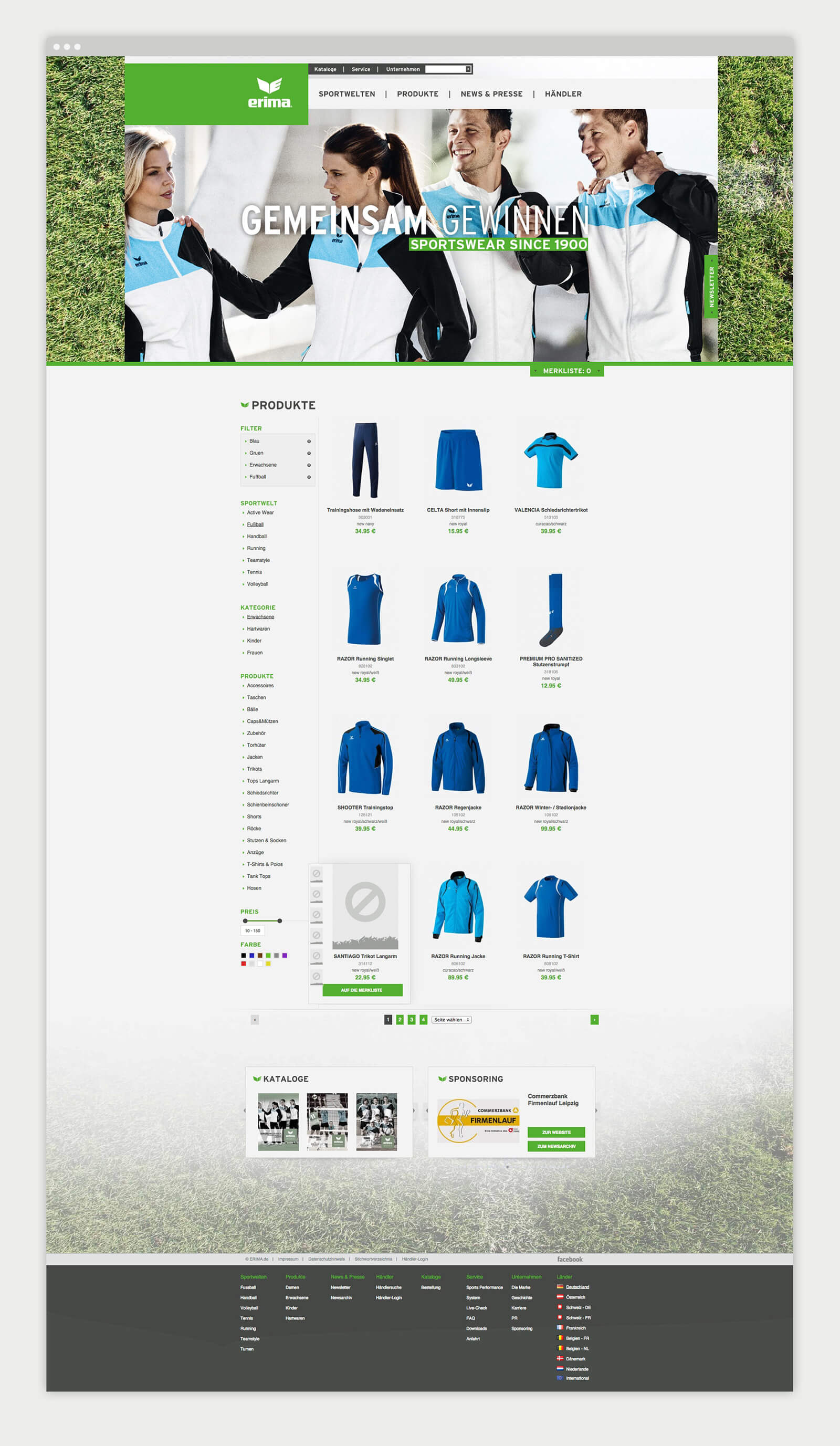 Produkte - Erima Website Produkte - Erima Website