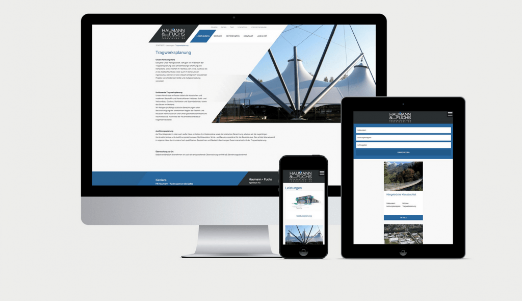Website Haumann und Fuchs - Mockup Referenz