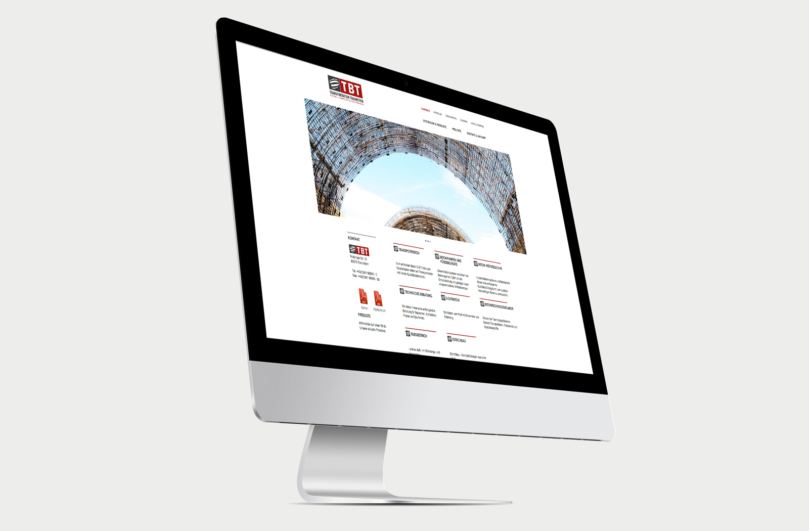 Transportbeton Traunstein Website Mockup 1