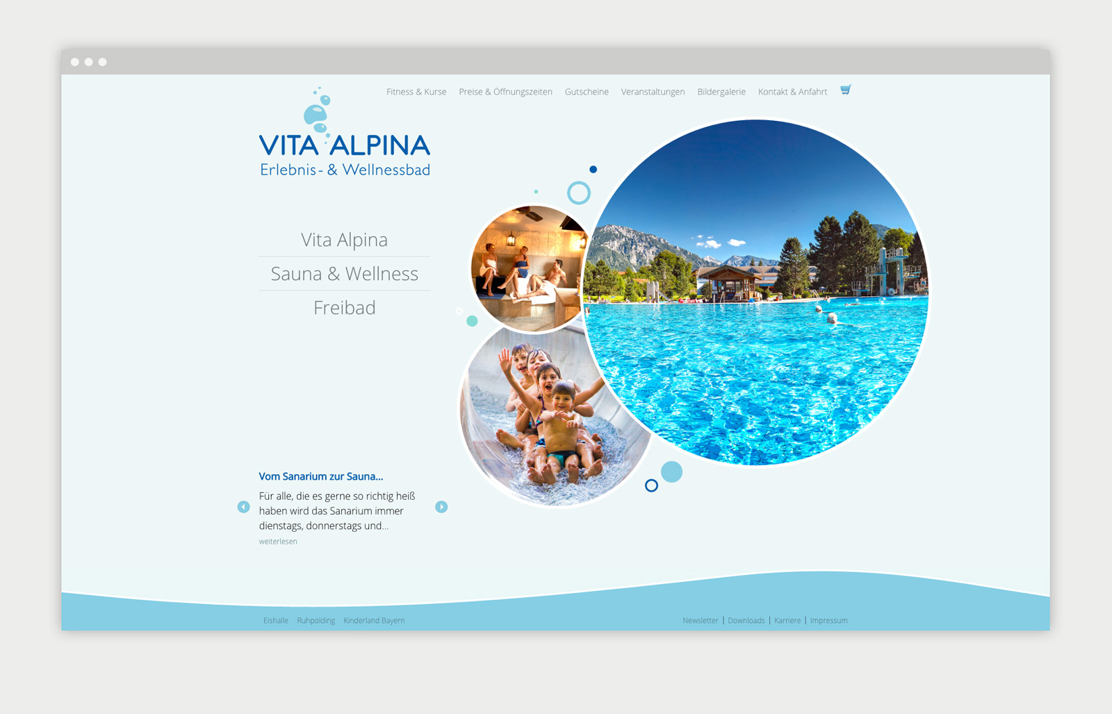 Vita Alpina Website Übersicht