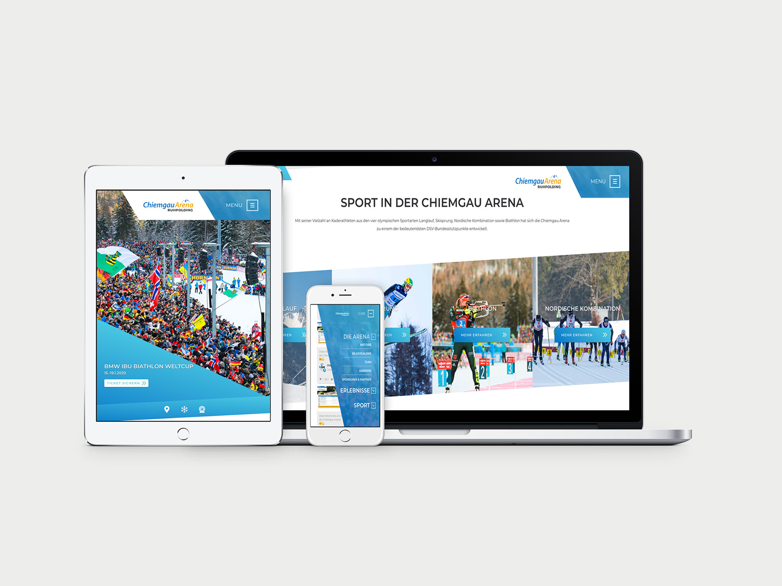 Website Relaunch Chiemgau Arena Ruhpolding