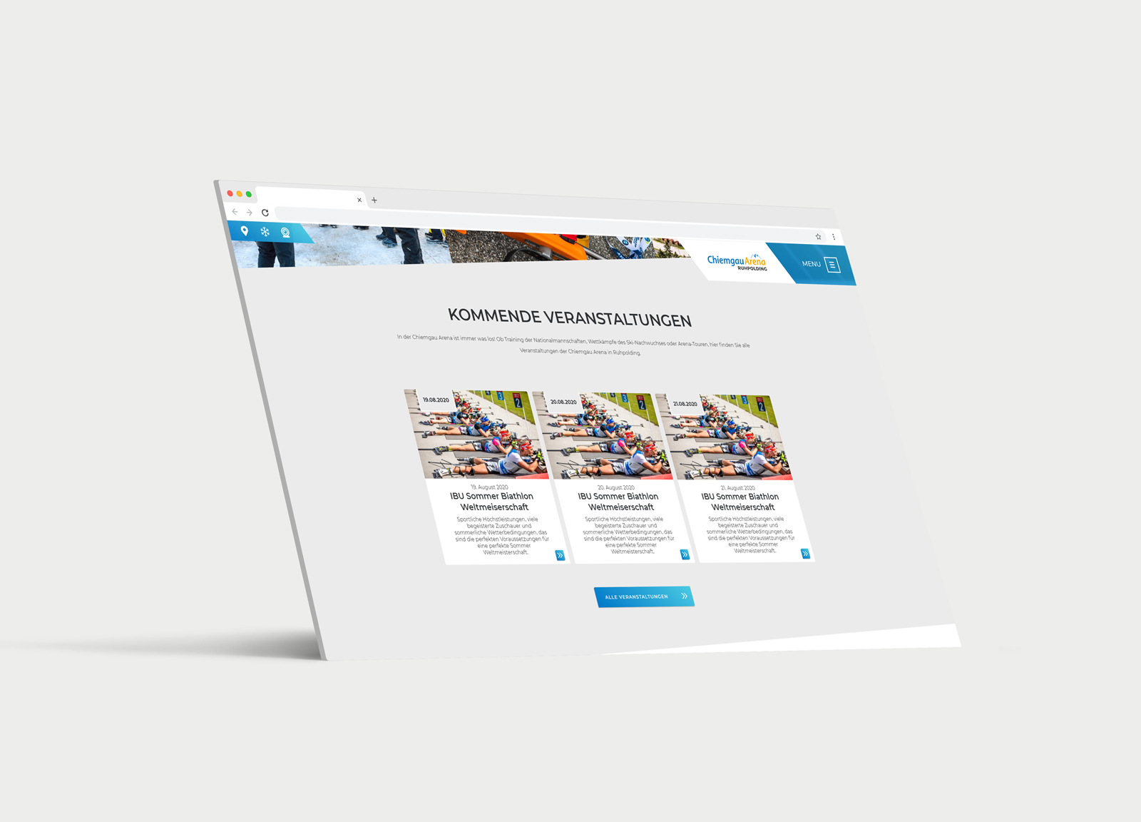 Website Relaunch Chiemgau Arena Ruhpolding Website Relaunch Chiemgau Arena Ruhpolding