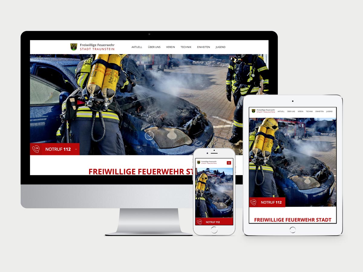 Website Freiwillige Feuerwehr Traunstein