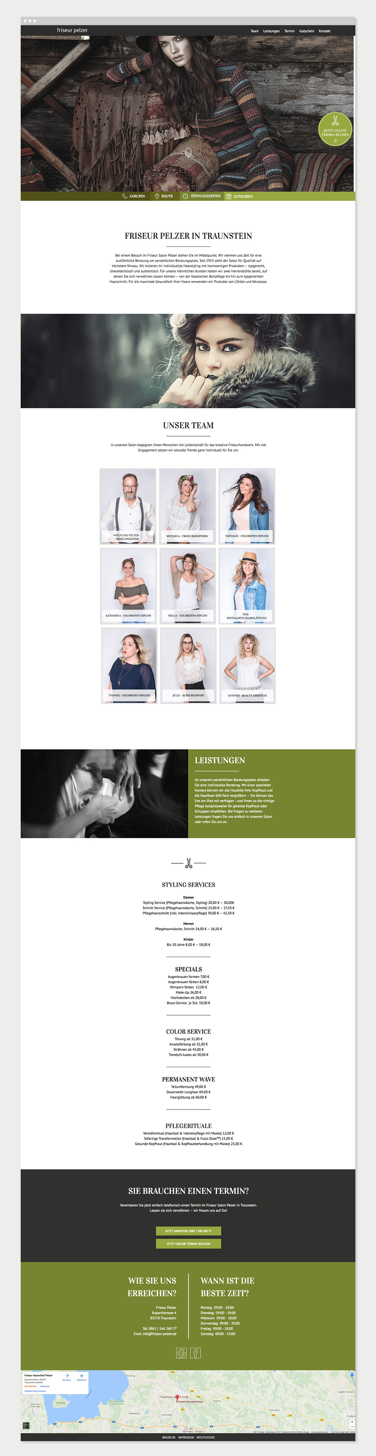 Friseur Pelzer Website | Onepager